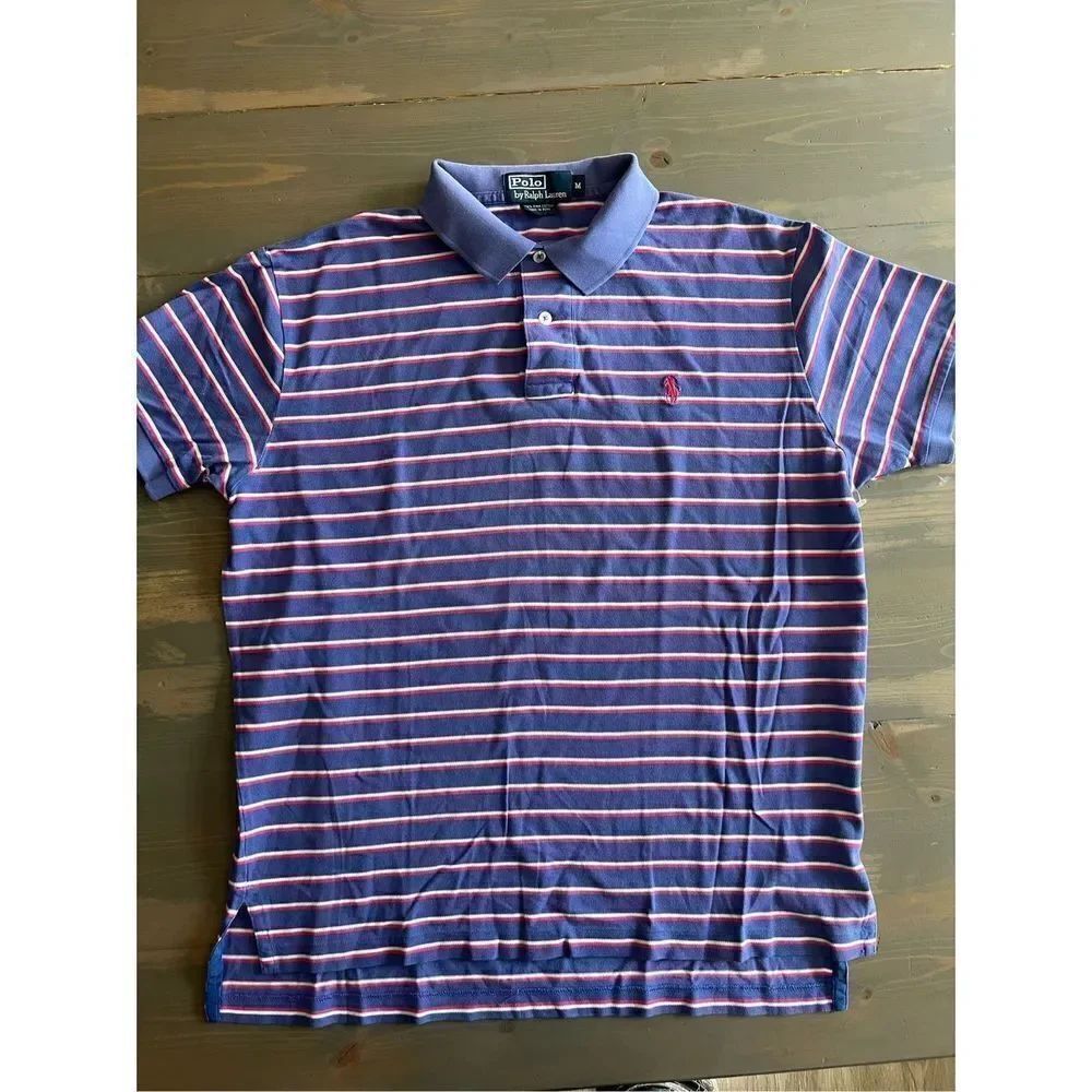 Polo Ralph Lauren Short Sleeve purple/ pink Striped size M